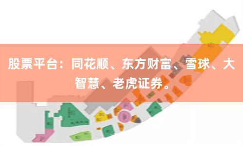 股票平台：同花顺、东方财富、雪球、大智慧、老虎证券。